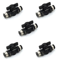 1/4 Push to Connect Valve Union Ball Valve Air Flow Control Valve Quick Connect Tube Fittings Pneumatic Valve Air Hose Fittings 5pack, 0.25 Inch - size: 0.25 Inch