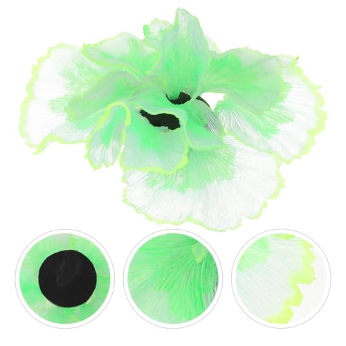 PRETYZOOM Silicone Aquarium Plant Decoration Lifelike Aquatic Plastic Fish Tank Ornament Green Water Grass for Fish Tank Landscaping