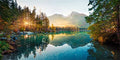 AWERT 30x18 inches Nature Landscape Aquarium Background River Mountain Autumn Scenery Fish Tank Background Vinyl Background - size: 30x18in/75x45cm