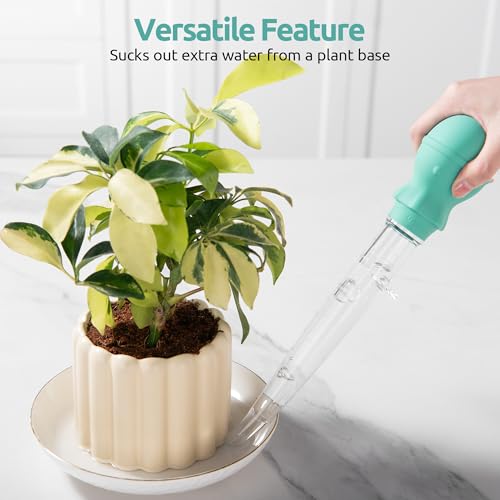 U-Taste 1.5oz Angled Turkey Baster - 228.2℉ Heat Resistant Food Grade Tritan and Silicone Large Octopus Bulb Baster Set with Cleaning Brush for Cooking Basting Meat Poultry Beef Chicken (Aqua Sky) - color: Aqua Sky