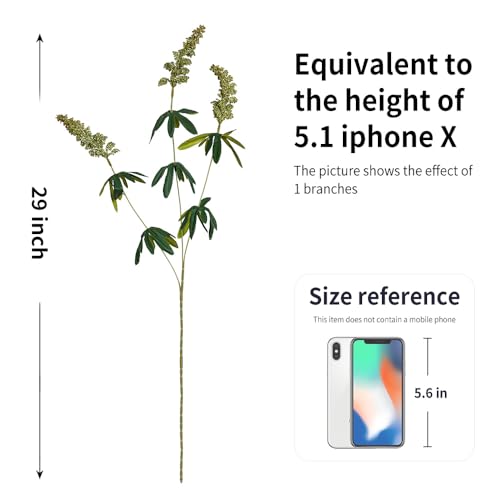 Melorca&Guilla Artificial Plants,6PCS 29" Green Faux Branches for Vase,Artificial Plants Faux Greenery Stems for Shop Garden Office Home Décor - color: Green Sage