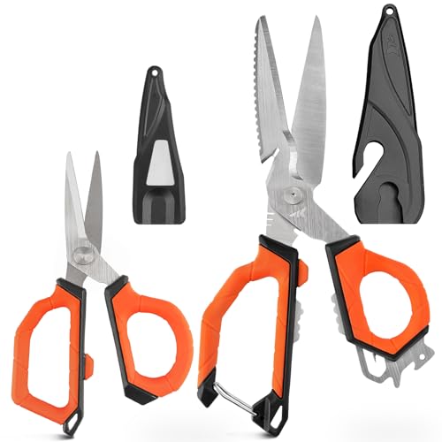 KastKing Paradox 9" & 6" Fishing Scissors - 9" Bait Shears With Sheath & Carabiner, 6" Braided Line Scissors With Stainless Steel Blades, Angler's Kit - style: E: 6" Braid Scissors & 9" Bait Shears