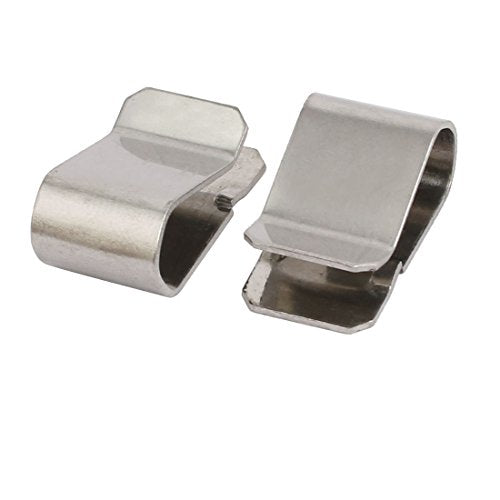 uxcell® 25pcs Stainless Steel Spring U Clip Silver Tone 21.4mm x 12mm