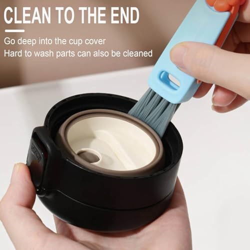 3 in 1 Cup Lid Cleaning Brush, 2024 Upgrade Crevice Cleaning Brush Set for Baby Bottle Gap Tight Spaces Cup, 3 in 1 Multifunctional Cleaning Brush Portable Cup Lid Cleaner with Brush (B3) - color: B3