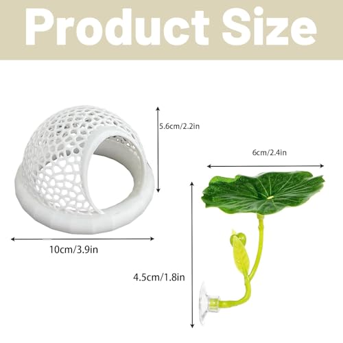 3 Pcs Betta Hammock Set, Betta Fish Hammock, White Betta Fish Tank Accessories with Lotus Leaf Accessories, Fish Hideout for Aquarium Resting Spots for Shrimp
