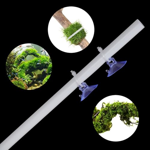 15 Pcs Aquarium Suction Cups with 30 Pcs Zip Ties - Transparent Suction Cup for Aquarium, Plants Binding, Moss Shrimp Nest Landscape Fixation - Utility Sucker Pads for Kitchen Hanging Organization