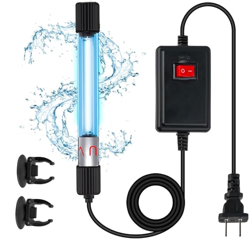 Aquarium UVC Clean Light Algae Clear Green Bloom Clean Fish Tank UVC Water Clean Lamp for Sump Pond Filter Tank (7W Without Timer) - size: 7W without Timer