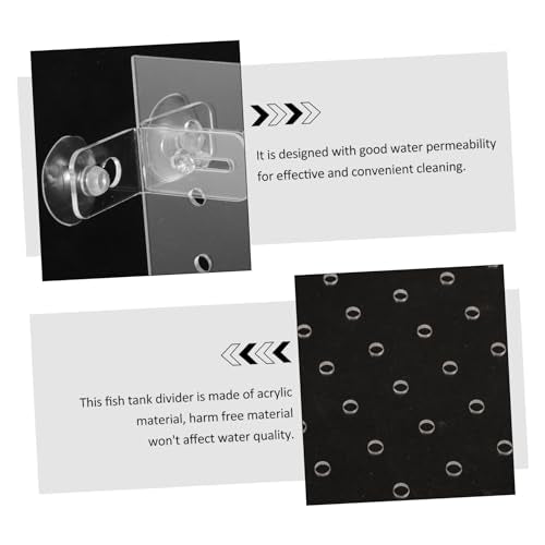 HANABASS 1set Acrylic Aquarium Divider Board Fish Tank Isolation Plate for Breeding Species Separation Safe Design
