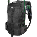 Lightweight Fishing Tackle Backpack Professional Water-Resistant All-in-One Rod Holder & Gear Storage - color: B-black