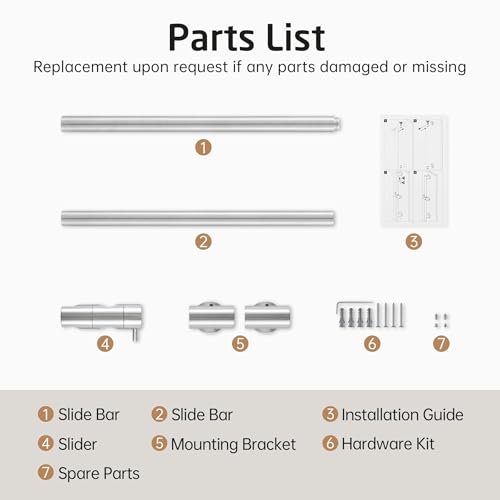 KES 30-Inch Shower Slide Bar with Adjustable Handheld Shower Head Holder, Reuse Existing Holes, SUS304 Brushed Stainless Steel Wall Mount for Bathroom, Drilling Required, F209S78-BS - color: Brushed Finish, style: 30.7-Inch+Drill Mounted