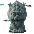 livelyfish Feng Shui Guardian Chi Lin/Kylin/Qi Lin Statue Sandstone Figurine Wealth Good Luck Sculpture Chinese Decor for Fish Tank Aquarium Garden & Patio Micro Yard Bonsai Decoration (S) - size: Small