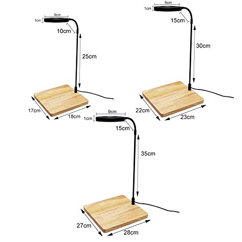 LED Aquarium Light 360 Degree Full Spectrum LED Light with Bamboo Board 10W Nano Fish Tank Light USB Powered Flat Nano Aquarium Light Bett a Fish Tank Light for Plant Growth - size: 10w m / 8.66x9.25inch