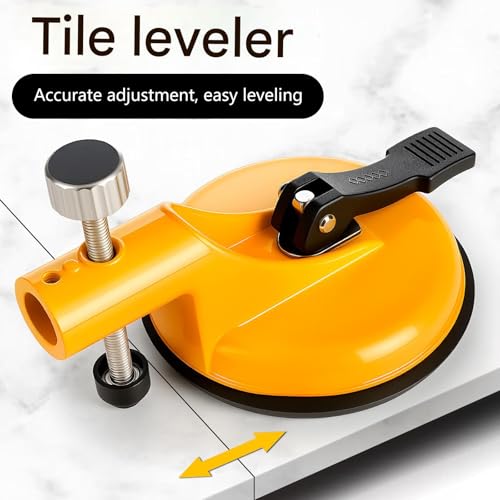 Seam Setter Stone Leveling Tool with Rubber Pad, Adjustable Height Vacuum Suction Clamp for Countertop Granite Marble Quartz Slabs