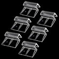 Sliverdew 6 PCS Aquarium Lid Clips, 8mm Clear Acrylic Fish Tank Lid Holder Aquarium Hoods Support Clamps for Rimless Fish Tank Glass Top - for Thickness 8mm - size: for 8mm thickness