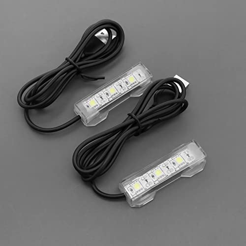 ECSiNG 2Pcs Small Aquarium Light Black Wire White Light USB Strip Water Plant Light USB Mini Desktop Fish Tank White LED Lights Aquarium Accessories