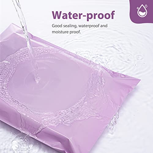 Fuxury Poly Mailers 10x13 Inch 50 Pcs, Waterproof Shipping Bags for Clothing, Strong Adhesive Shipping Envelopes for Small Business Suppliers, Self Seal Mailers Poly Bags Mailing Envelopes Purple - color: Light Purple, size: 10x13" 50pcs