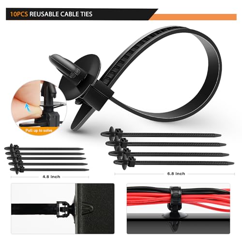 GOOACC 1315PCS Retainer Clips Interior Accessories - 56 Most Popular Sizes Bumper Trim Body Clips with Fasteners Remover and 10Pcs Reusable Cable Ties for Toyota Nissan Ford BMW Chevy Honda Subaru - color: 1220Pcs Clips + 95Remover
