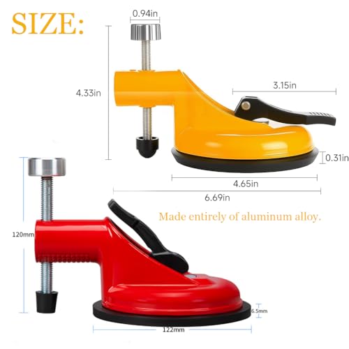 Adjustable Height Setter - Professional Countertop Leveling Tool,Granite Marble Countertop Seam Leveling Tool,Countertop Alignment Clamps with Vacuum Suction Cups,for Quartz,Wood Floor (2SET) - color: 2set