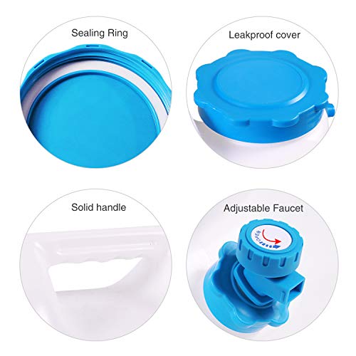 5 Gallon/18.5L Water Container with Spigot, Portable BPA Free Water Jug, Multifunction Water Tank for Camping Outdoor Hiking Picnic Supplies, Emergency Stroage - size: 5 gal