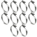 10 Pack SAE Size 28 Stainless Steel Hose Clamps, German Style Embossed Worm Gear Clamp, Adjustable 1-5/8 to 2-3/8 inch (40-60mm) for Automotive Intercooler Pipe - size: 1-5/8 to 2-3/8 inch (10 Pack)