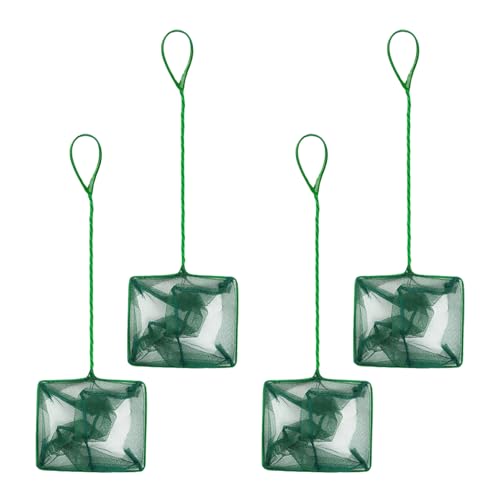Alasum 8pcs Aquarium Fish Net Small Mesh Fine Catch Nets with 3-inch Square Frame for Fish Tank Cleaning and Aquatic Pet Care
