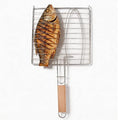 Fish Grill Basket, Stainless Steel Fish Grilling Rack Non Stick for Outdoor Grill Vegetables BBQ Grilling Rack for Oven Veggies Shrimp Cooking Accessories Outdoor Camping