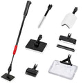 6 in 1 Aquarium Cleaning Tool Kit, Fish Tank Cleaner Set with Adjustable Telescopic Long Handle (21-32 Inch) Include Algae Scraper, Scrubber Pads, Fish Net, Tube Cleaning Brush, Gravel Rake