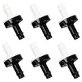 1/4" (6mm) One Way Inline Check Valve Plug-in Barb Non Return Valve ABS Plastic Water Air Systems Stop Check Valve for Liquids 6PCS - size: 1/4inch