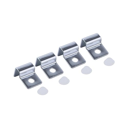 Kopida 4Pcs Household Fish Tank Brackets Glass Lid Clips Aquarium Cover Holders Silver Stainless Steel Aquariums Lid Support Aquarium Accessories