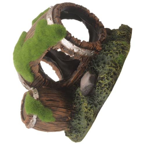 Aquarium Decor Resin Wine Barrel Cave for Fish and Shrimp - Realistic Simulation Barrel Tank Hiding Place for Cichlids, Shrimp, Small Fish - color: Style D, size: 10.5x11x10 cm