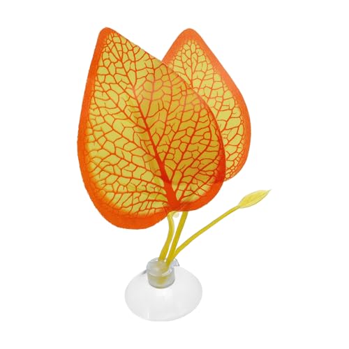 Betta Fish Leaf, Natural Habitat Simulation for Betta Spawnings Grounds, Betta Spawnings Leaves, Resting Bed, Large Small Leaves, Orange Yellow