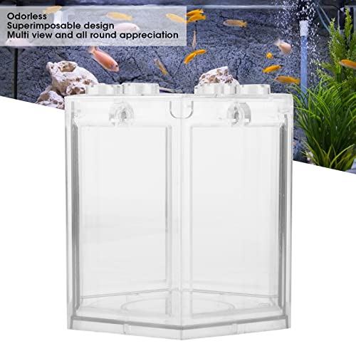 Fish Clear Goldfish with Light Desktop Small Fish for Betta Fish, Shrimp, Goldfish(Transparent)