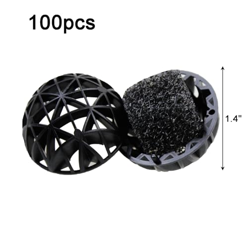 AQUANEAT Aquarium 1.4" Bio Balls 100pcs for Fish Tank Pond Canister Filter Media - size: 1.4"