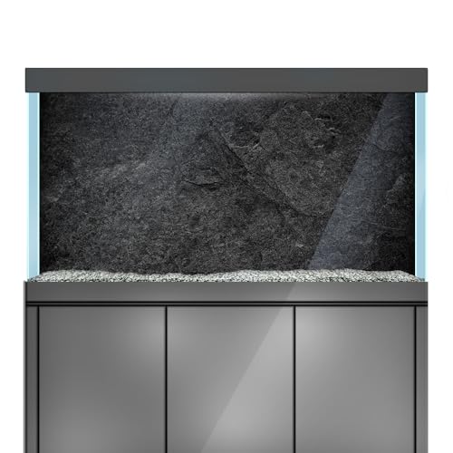 Aquarium Background Stickers - Black Stone Texture- Fish Tank Reptile Terrarium Decor Poster (75 x 50 cm / (29.5 x 19.6 inches)) - size: 75 x 50 cm / (29.5 x 19.6 inches)