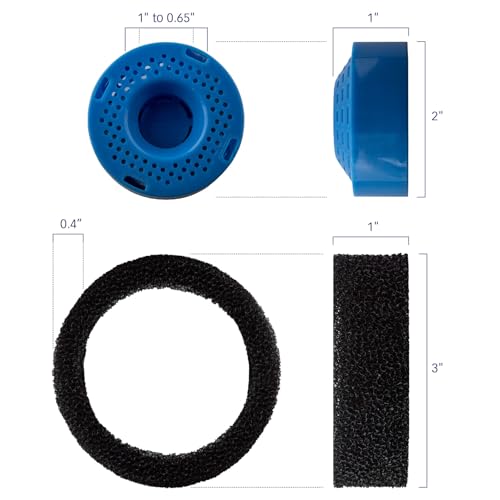 PET STANDARD Replacement Water Filter & 4 Pack Replacement Pre-Filter Sponges Compatible With PETLIBRO® 50oz/1.5L Automatic Ceramic Pet Fountain PLFF004, Pack of 8