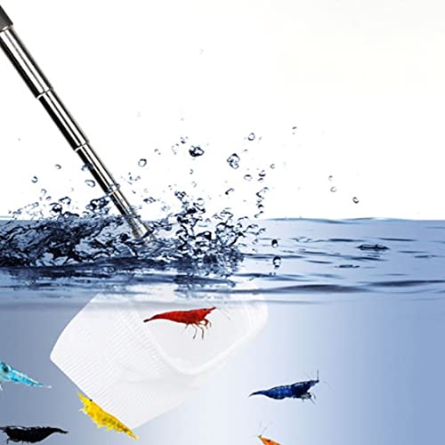6pcs Fishing Net for Aquarium Telescopic Rod Square Shrimp Net Fish Tank Mesh Extendable Fish Style