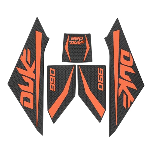 For 990 Duke DUKE990 DUKE 990 2024 motorcycle tank pad Fuel tank sticker accessories fuel tank pad anti-slip side fuel tank pad knee pad grip pad - color: DUKE990 orange