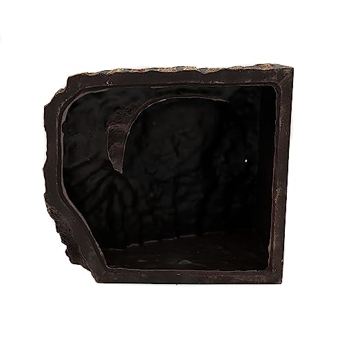 Resin Reptile Hideouts Cave Habitat Decor for Gecko Leopard Lizards Toad Turtle (B- Extra Large)