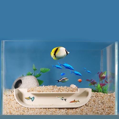 White Aquarium Undergravel Fish Tunnel Cave, Style 4, Resin Material, Aquarium Decorations, Fish Hideout, Corner Fish Tank Decorations - color: White, style: Style 4
