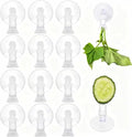 12Pcs Veggie Clips Aquarium Seaweed Clips Fish Food Holder Wide Mouth Clips Plants Suction Cups Algae Clips for Freshwater and Marine Fish Tank (Plastic) - size: Plastic