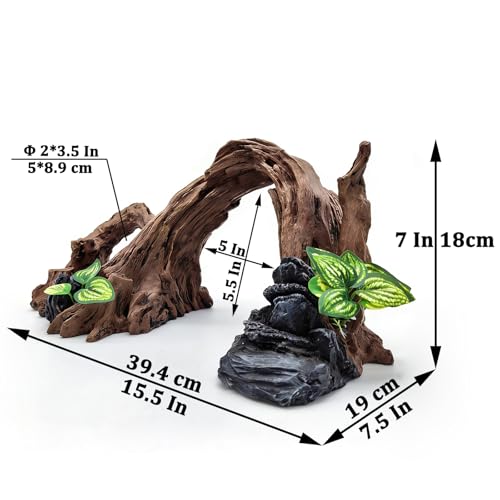 Large Fish Tank, Sunken Wood Decoration, Aquarium Accessories, Artificial Driftwood Landscape Center Ornaments, Suitable for Decorating Fighting Fish, Shrimp, Goldfish, and Reptiles