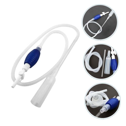 KESYOO Aquarium Water Changer and Gravel Manual Siphon Pump Fish Tank Tool Medium Size White for Fish Tank Maintenance and Water Replacement