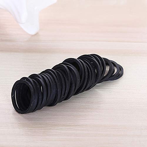 AMUU Rubber Bands1200pcs black small Rubber Band Mini Soft Elastic Bands for Braids Diameter 16mm rubber bands for Office Supplies School Home - color: Black-1200Pcs