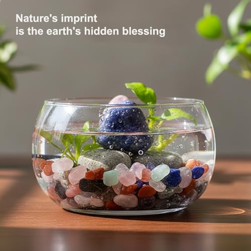 Crystal Chips Stone-Aquarium Rocks Decor,Fish Gravel,Tumbled Stone Chips for Aquascape Vase Filler,DIY Crafts,Indoor Plants - color: Purple