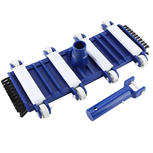 Fdit Swimming Pool Vacuum Brush, 38cm Wide Head with Soft for 1.5 Inch Hose Connector, Attaches to 1.25 Inch Extension Pole for Pool Spa Aquarium Cleaning