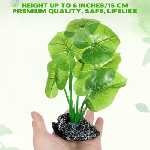 2 Pack Silk Plants for Fish Tank, Fish Tank Plant,12 Inch Aquarium Silk Plants Betta, Beta Fishes Tanks Decor Soft, Suit for Betta Leaf Hammock Goldfish Reptiles Decor Accessories