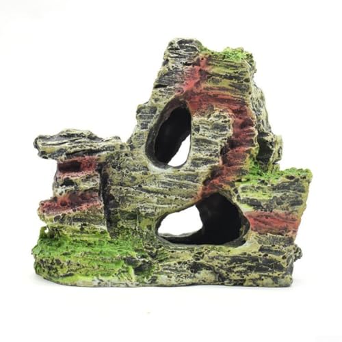 Fish Tank Rockery Ornament Mountain View Resin Bridge for Aquarium Decor (A) - size: size:a