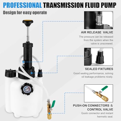 3L Transmission Fluid Pump Kit, Fluid Transfer Pump with 13PCS ATF Adapters, Manual Transmission Oil Pump for Automotive Oil Filling System, Manual ATF Fluid Transfer Pump for Oil