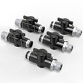 TAILONZ PNEUMATIC 1/4 Inch Tube OD x 3/8 Inch NPT Thread Ball Valve Air Flow Control Valve Push to Connect Fitting BVC-1/4-N3（Pack of 5） - size: 1/4"OD x 3/8"NPT/5PCS