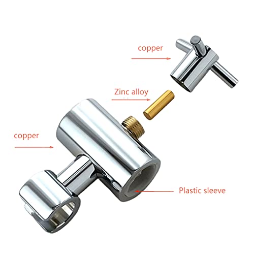 Zinc Alloy Replacement Hand Held Shower Bracket for Slider Height & Angle Adjustable Sprayer Holder On Slide Bar